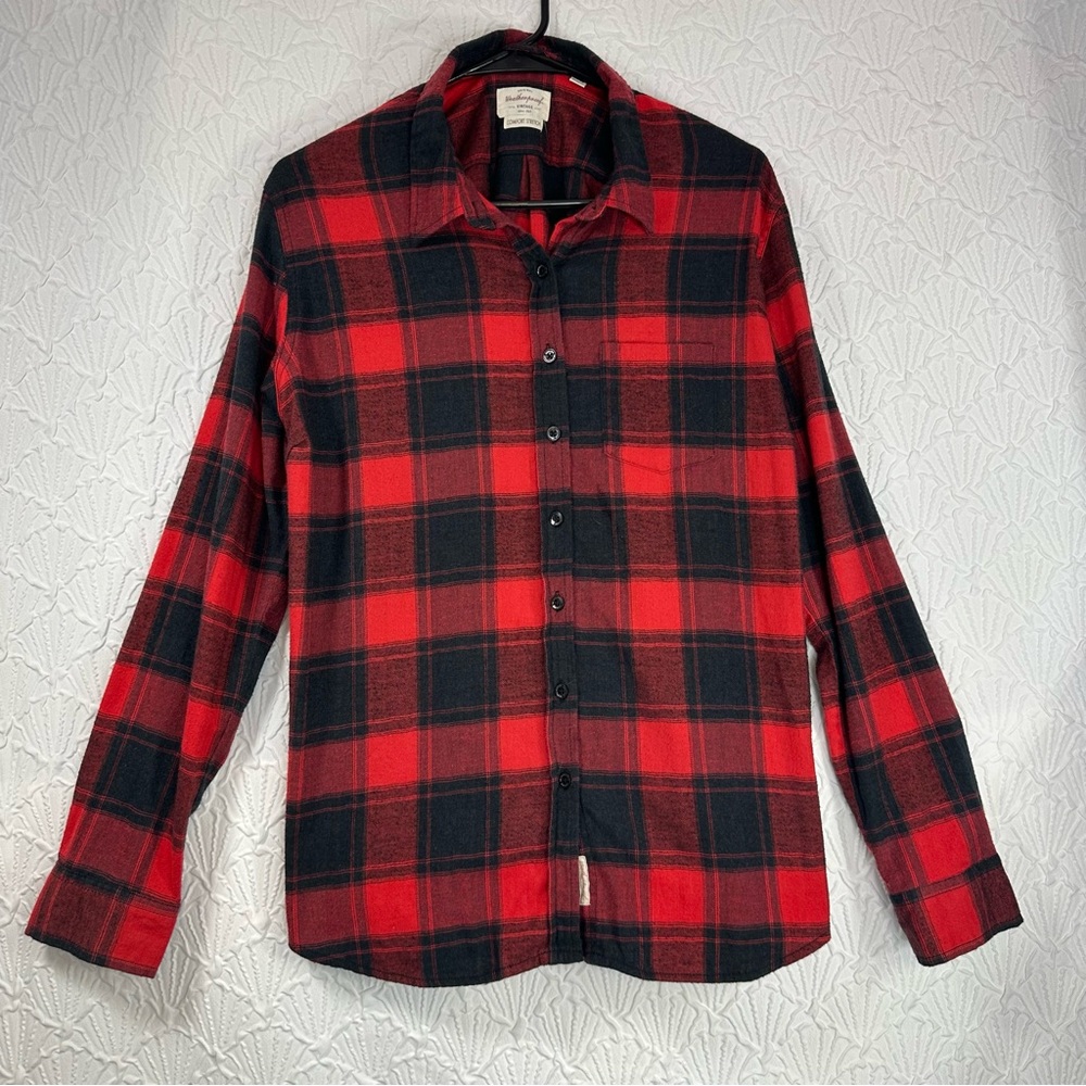 Weatherproof Buffalo Plaid Flannel Button Down Comfort Stretch Womens Size XL
